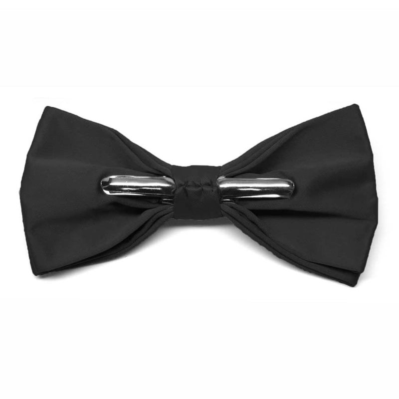 tiemart Men's Pre-Tied Clip-On Bow Tie (Black) - Image 1